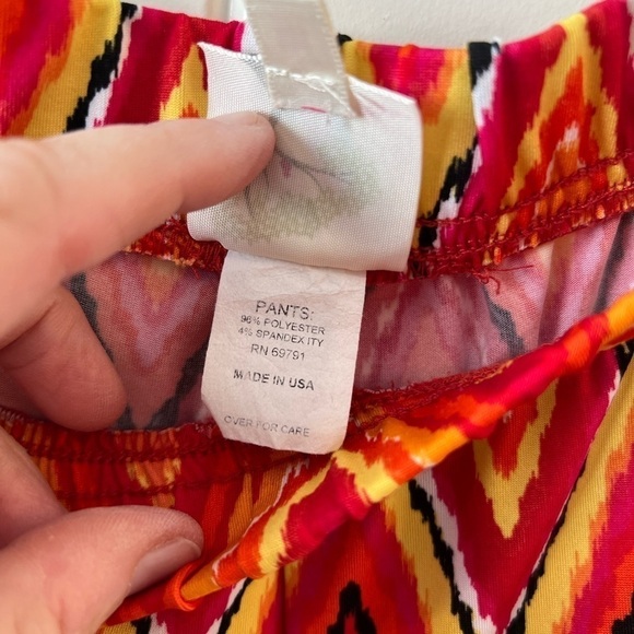 FIG AND FLOWER Geometric Wide Leg Pull On Pant Woman’s Size M - Picture 5 of 6